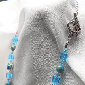 No337 Handmade land and sea duos of necklace and earrings